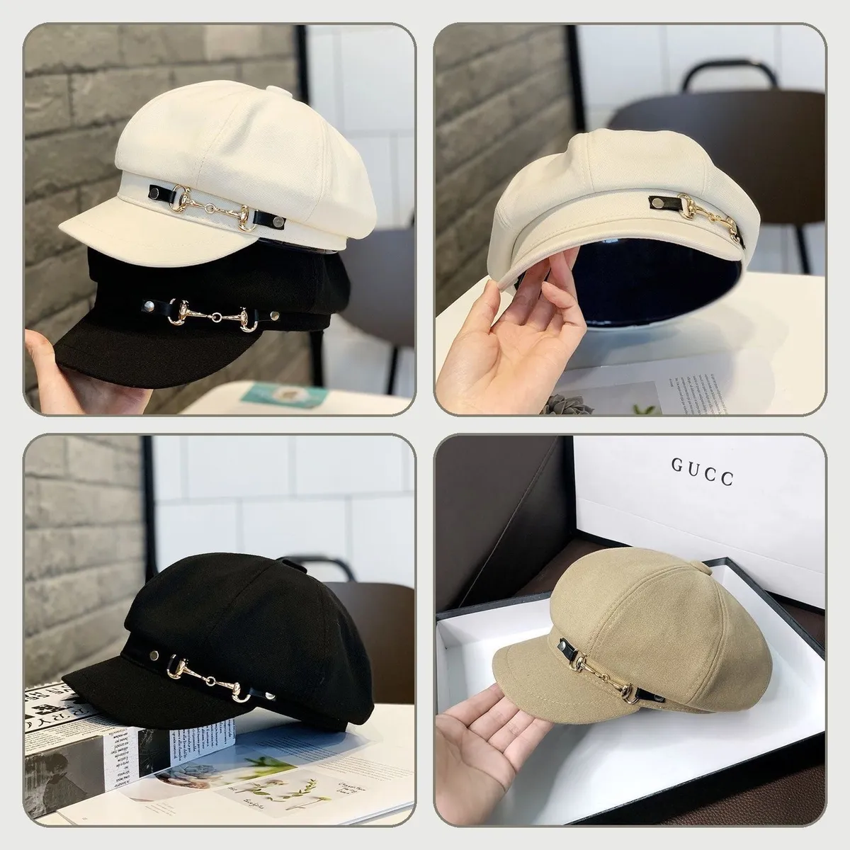 Women’s Octagonal Newsboy Cap – Stylish Korean-Style Beret Hat, Versatil showcase 4