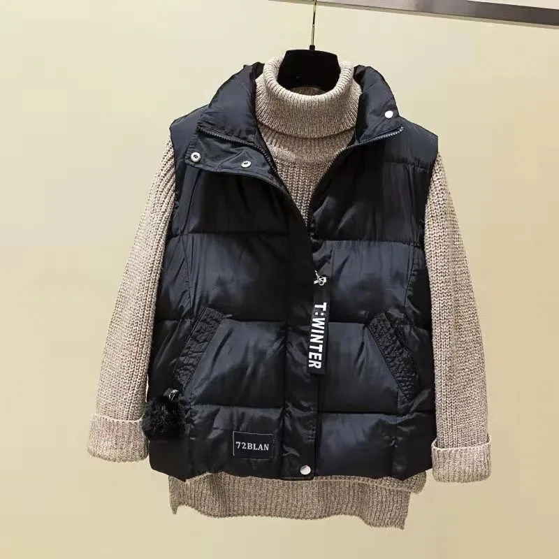 New Autumn/Winter Korean-Style Padded Vest – Short Thickened Sleeveless Quilted Jacket - Image 2