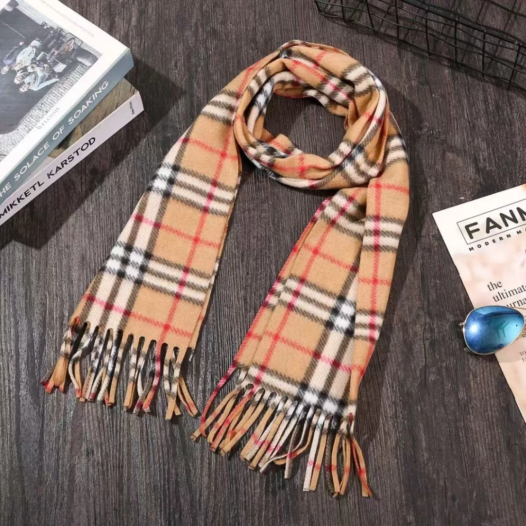Unisex Plaid Tassel Scarf – Warm Autumn/Winter Checkered Scarf for Men and Women, Student Shawl & Layering Wrap thumbnail 4