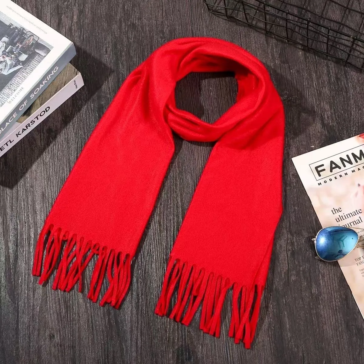 Unisex Plaid Tassel Scarf – Warm Autumn/Winter Checkered Scarf for Men and Women, Student Shawl & Layering Wrap showcase 6