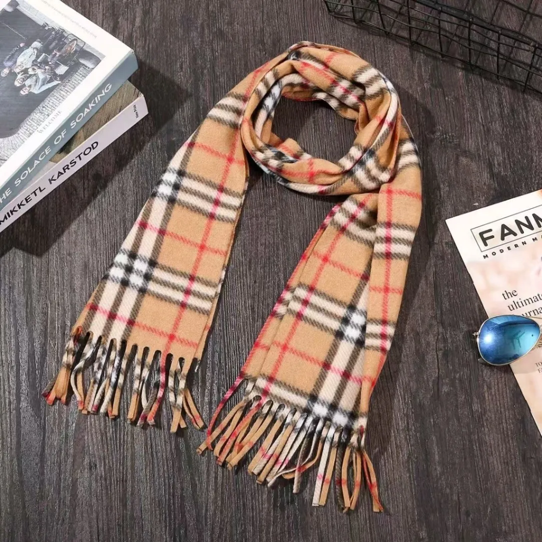 Unisex Plaid Tassel Scarf – Warm Autumn/Winter Checkered Scarf for Men and Women, Student Shawl & Layering Wrap showcase 8