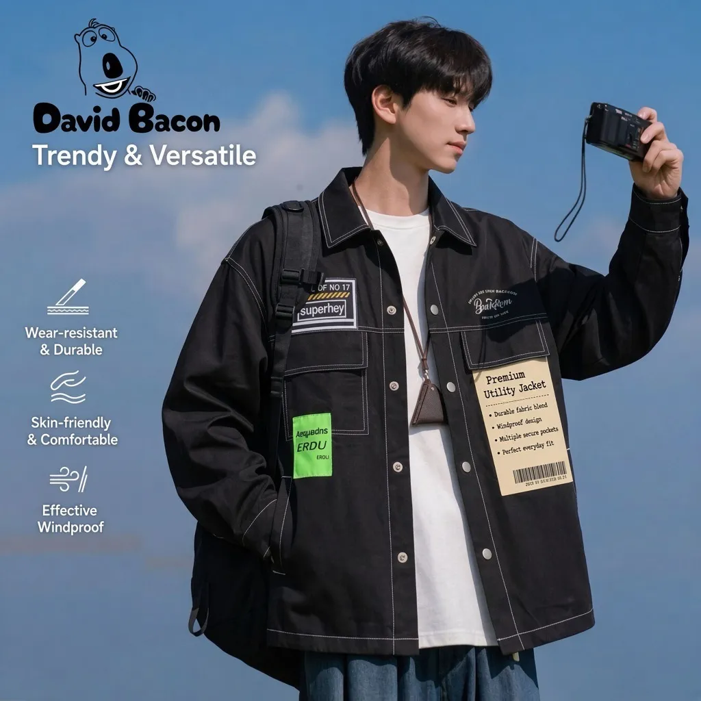 Men’s Tie-Dye Gradient Jacket Shirt – Stylish Streetwear Casual Jacket for Spring & Autumn, Student Fashion Top showcase 2