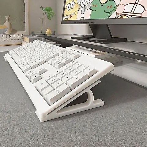Desktop Computer Sloped Keyboard Stand – Raised Keyboard Platform, Angled Desktop Keyboard Holder for Comfortable Typing