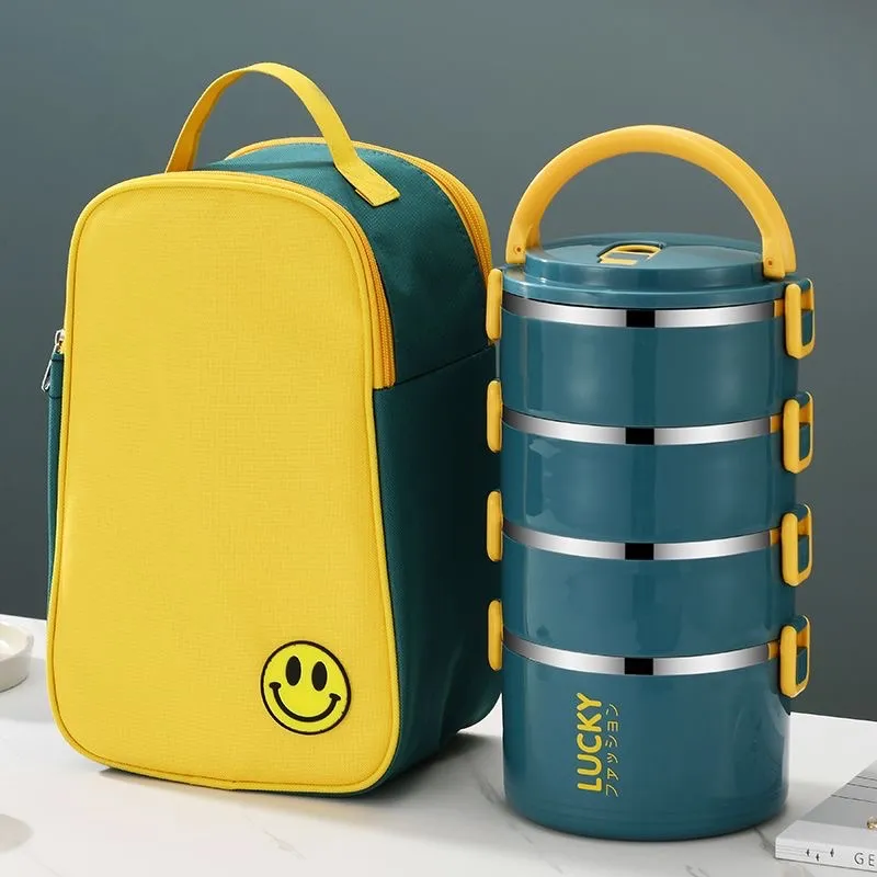 Insulated Lunch Box with Lid – Stainless Steel Thermal Food Container with Lunch Bag for Adults, Office Workers & Students - Image 2