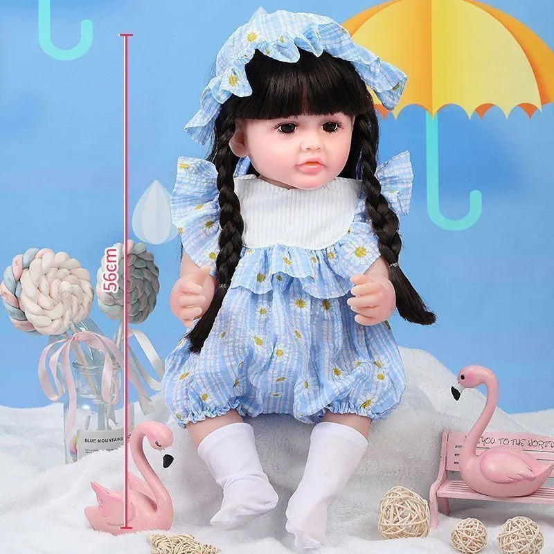 Large 22-Inch Lifelike Baby Doll - Eco-Friendly Washable Vinyl Play Doll with Fashion Clothes - Premium Birthday Gift for Toddlers & Girls (Princess Series) thumbnail 7