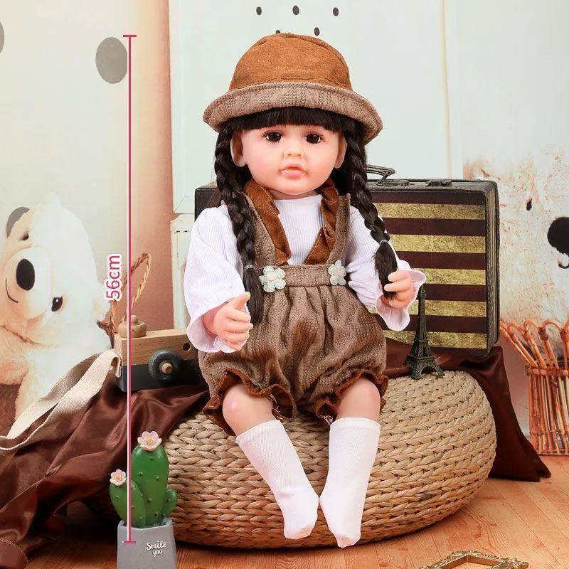 Large 22-Inch Lifelike Baby Doll - Eco-Friendly Washable Vinyl Play Doll with Fashion Clothes - Premium Birthday Gift for Toddlers & Girls (Princess Series) thumbnail 10