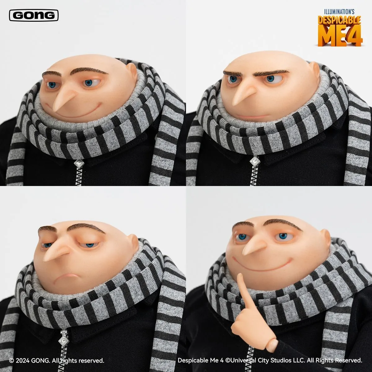 GONG 1/8 Scale Gru Action Figure - Despicable Me Movie Masterpiece - Collector's Edition with Real Fabric Outfit & Articulated Body - Authentic Licensed Model thumbnail 8