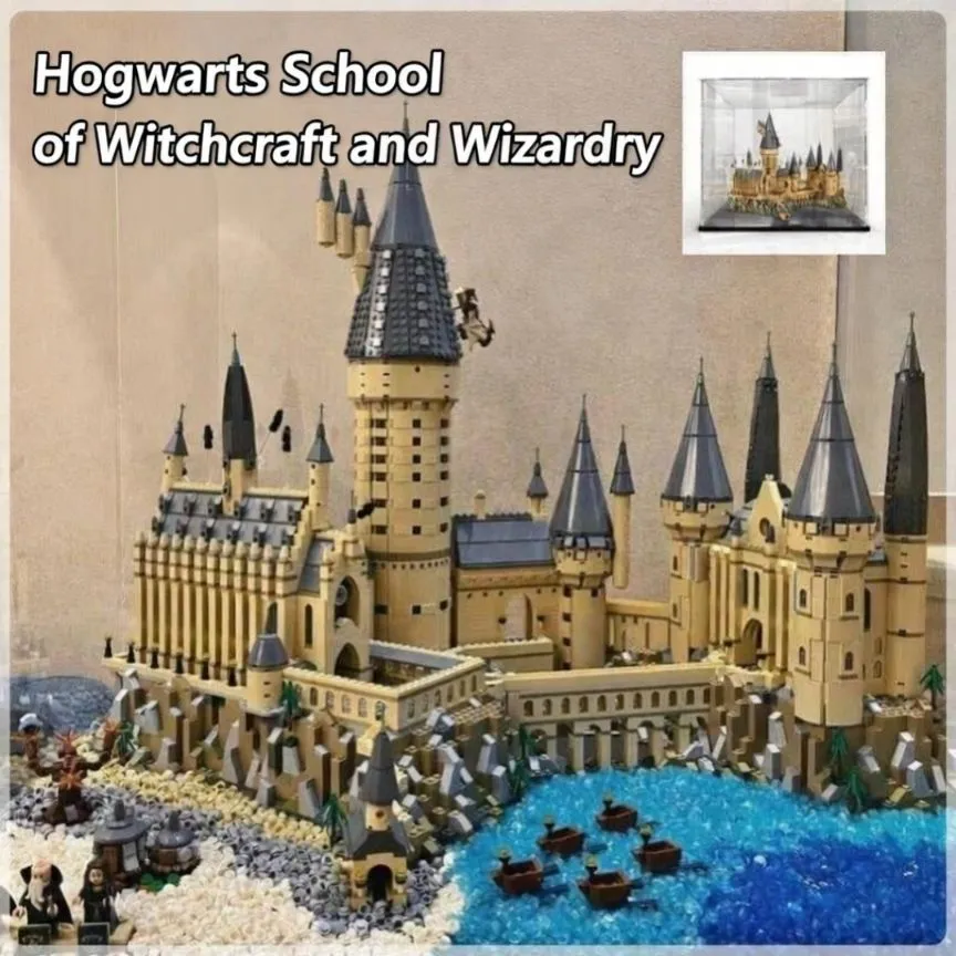 Giant 1:1 Hogwarts Castle Model Kit - Expert Challenge Architecture Blocks - Compatible with LEGO 71043 - Detailed Magic Wizarding World Playset for Master Builders thumbnail 1