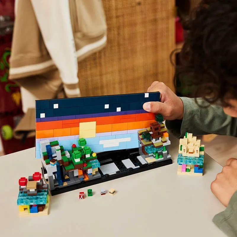 LEGO Minecraft Mini Biomes 21589 - New 2026 Release - 5-in-1 Customizable Micro World Building Set - 797 Pcs Gaming Decor Gift for Boys & Girls thumbnail 4