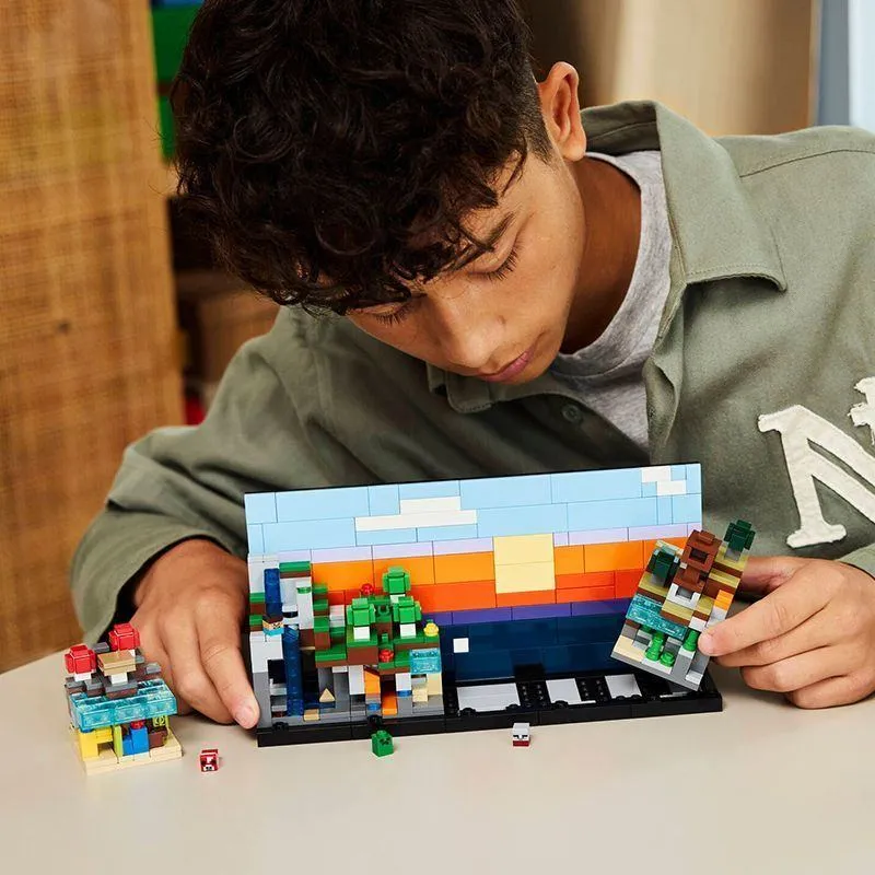LEGO Minecraft Mini Biomes 21589 - New 2026 Release - 5-in-1 Customizable Micro World Building Set - 797 Pcs Gaming Decor Gift for Boys & Girls thumbnail 6