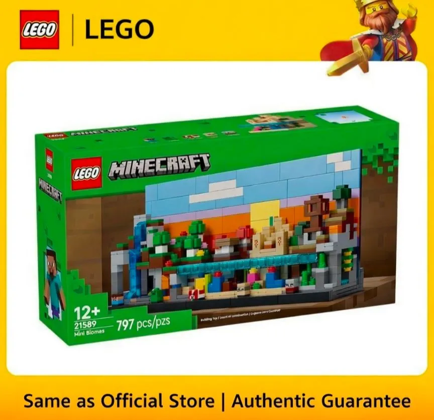 LEGO Minecraft Mini Biomes 21589 - New 2026 Release - 5-in-1 Customizable Micro World Building Set - 797 Pcs Gaming Decor Gift for Boys & Girls thumbnail 1