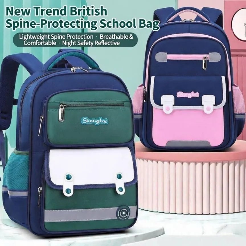 Waterproof Primary School Backpack - Large Capacity 1-6 Grade Boys Girls Bookbag - Lightweight Ergonomic Relief School Bag - Multi-Pocket Durable Student Knapsack thumbnail 9