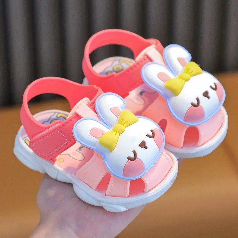 Baby Sandals Soft Sole Anti-Slip - Kids Summer Shoes Closed-Toe Protection - Cartoon Toddler Walking Shoes - Breathable Lightweight Infant Footwear thumbnail 15