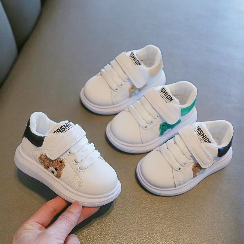 Kids Classic White Sneakers Lightweight Waterproof Anti Slip Casual Running Shoes for Boys and Girls Ages 1–6 thumbnail 13