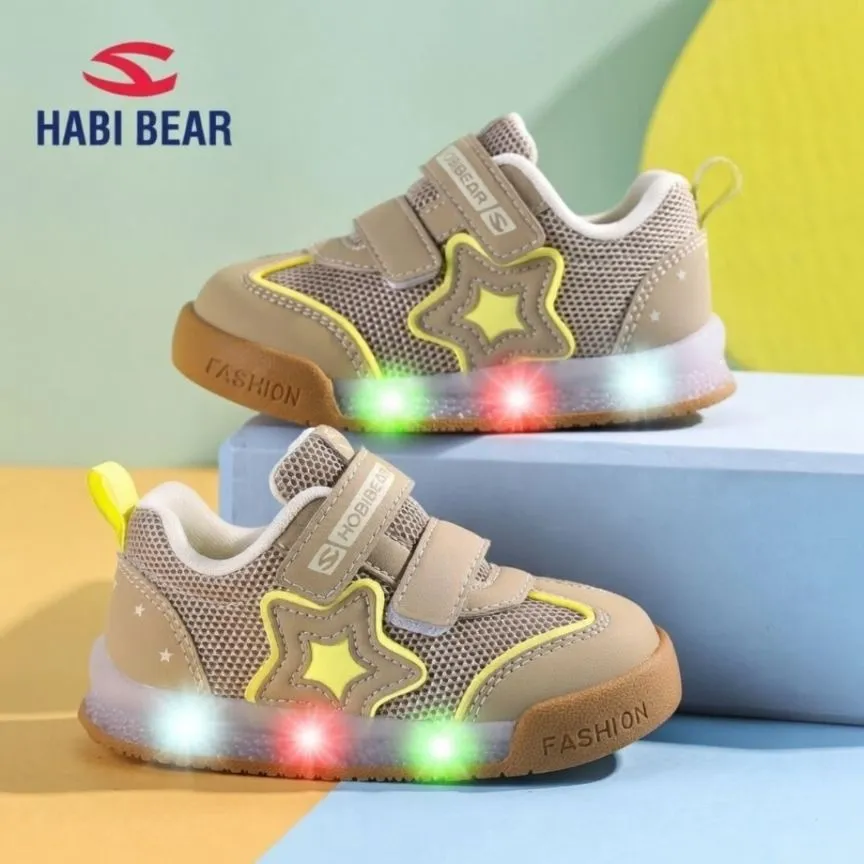 Kids LED Sneakers Hobby Bear - Breathable Mesh Toddler Shoes - Spring/Autumn Baby First Walkers - Non-Slip Glowing Sports Shoes for Little Boys & Girls thumbnail 3