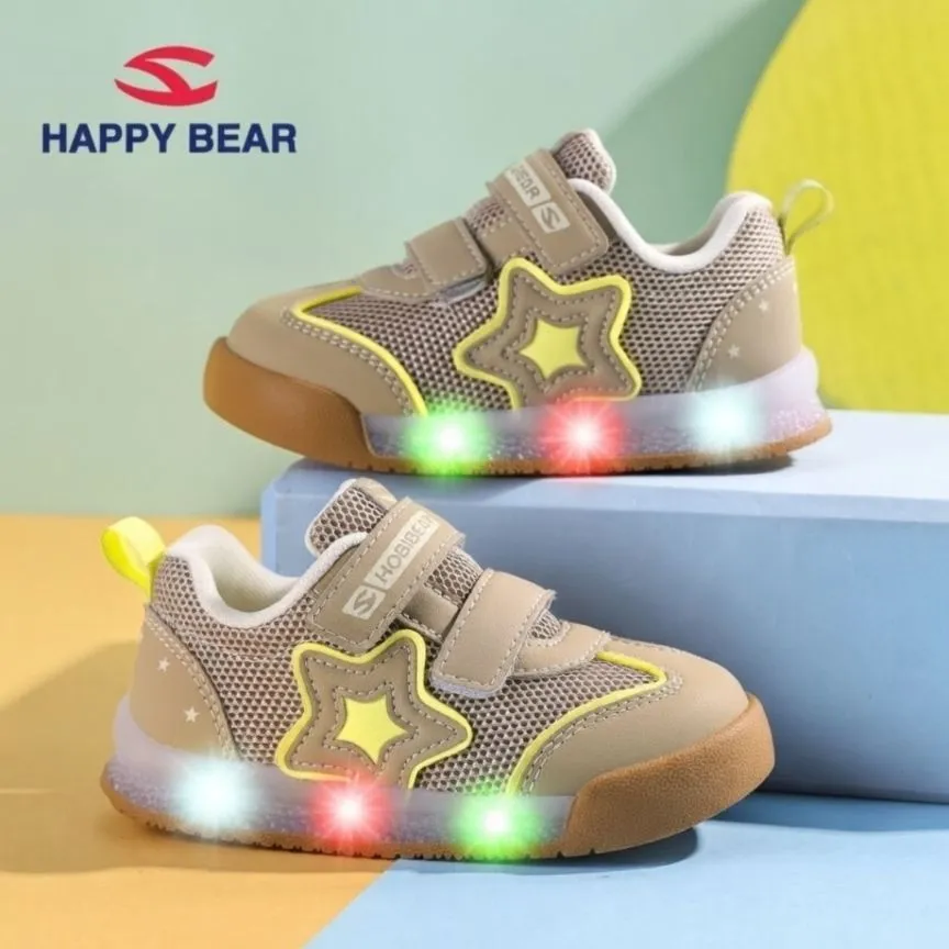 Kids LED Sneakers Hobby Bear - Breathable Mesh Toddler Shoes - Spring/Autumn Baby First Walkers - Non-Slip Glowing Sports Shoes for Little Boys & Girls thumbnail 4