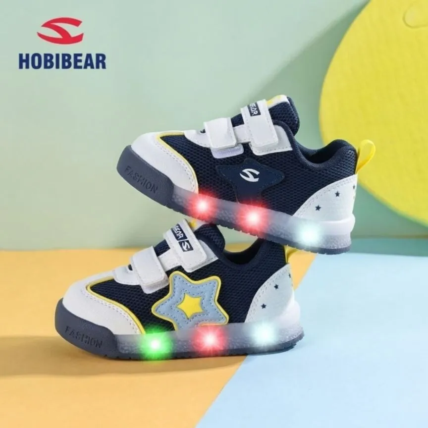 Kids LED Sneakers Hobby Bear - Breathable Mesh Toddler Shoes - Spring/Autumn Baby First Walkers - Non-Slip Glowing Sports Shoes for Little Boys & Girls thumbnail 5