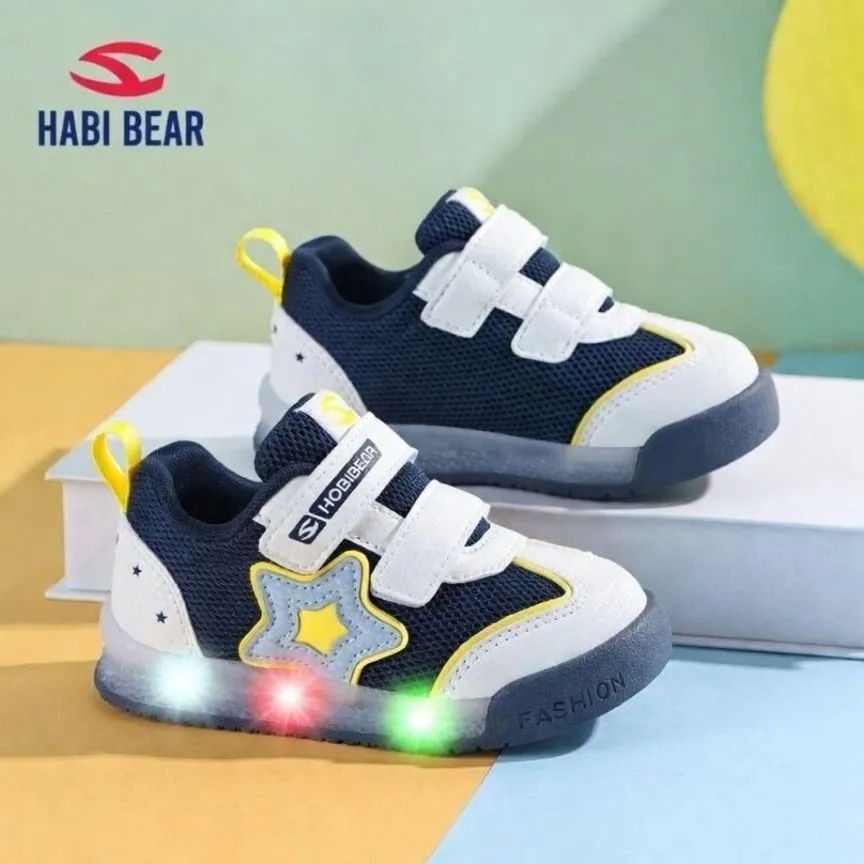 Kids LED Sneakers Hobby Bear - Breathable Mesh Toddler Shoes - Spring/Autumn Baby First Walkers - Non-Slip Glowing Sports Shoes for Little Boys & Girls thumbnail 6
