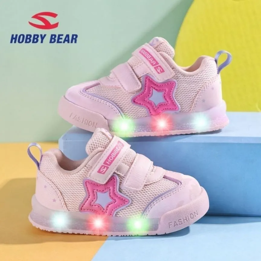 Kids LED Sneakers Hobby Bear - Breathable Mesh Toddler Shoes - Spring/Autumn Baby First Walkers - Non-Slip Glowing Sports Shoes for Little Boys & Girls thumbnail 12