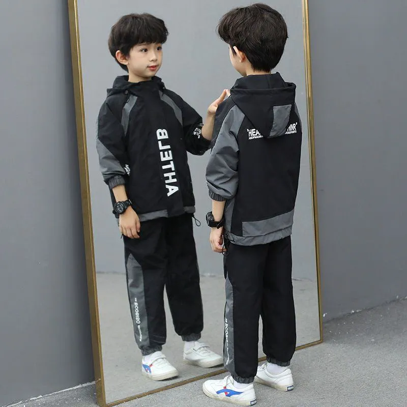 ​[2026 New Arrival] Boys 2-Piece Spring Tracksuit - Trendy & Handsome Sports Set for Big Kids - High-Quality Breathable Jacket & Joggers Outfit for Active Boys thumbnail 9