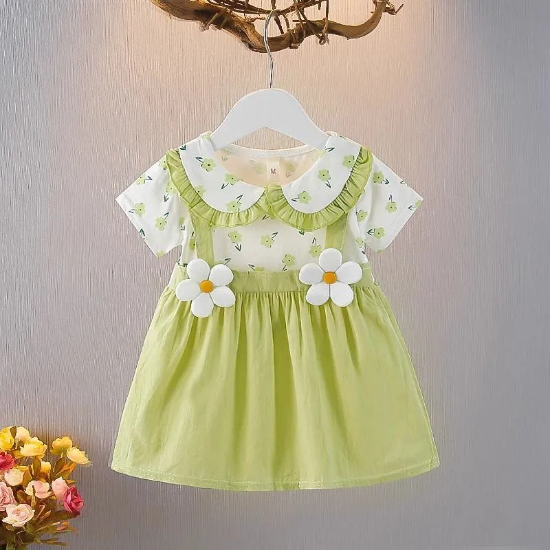 ​[Class A 100% Cotton] Baby Girl Summer Princess Dress - Ultra-Thin & Breathable Korean Style Dress for Infants 0-3 Years - Aesthetic Soft Summer Outfit thumbnail 9