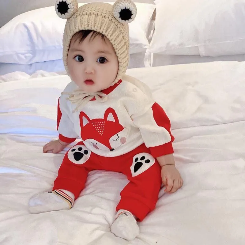 [2026 New Spring] Cute Cartoon Toddler Sweatsuit - Soft Cotton Hoodie & Jogger Set for Boys & Girls - Trendy 2-Piece "Ins" Style Outfit for Infants & Little Kids thumbnail 13