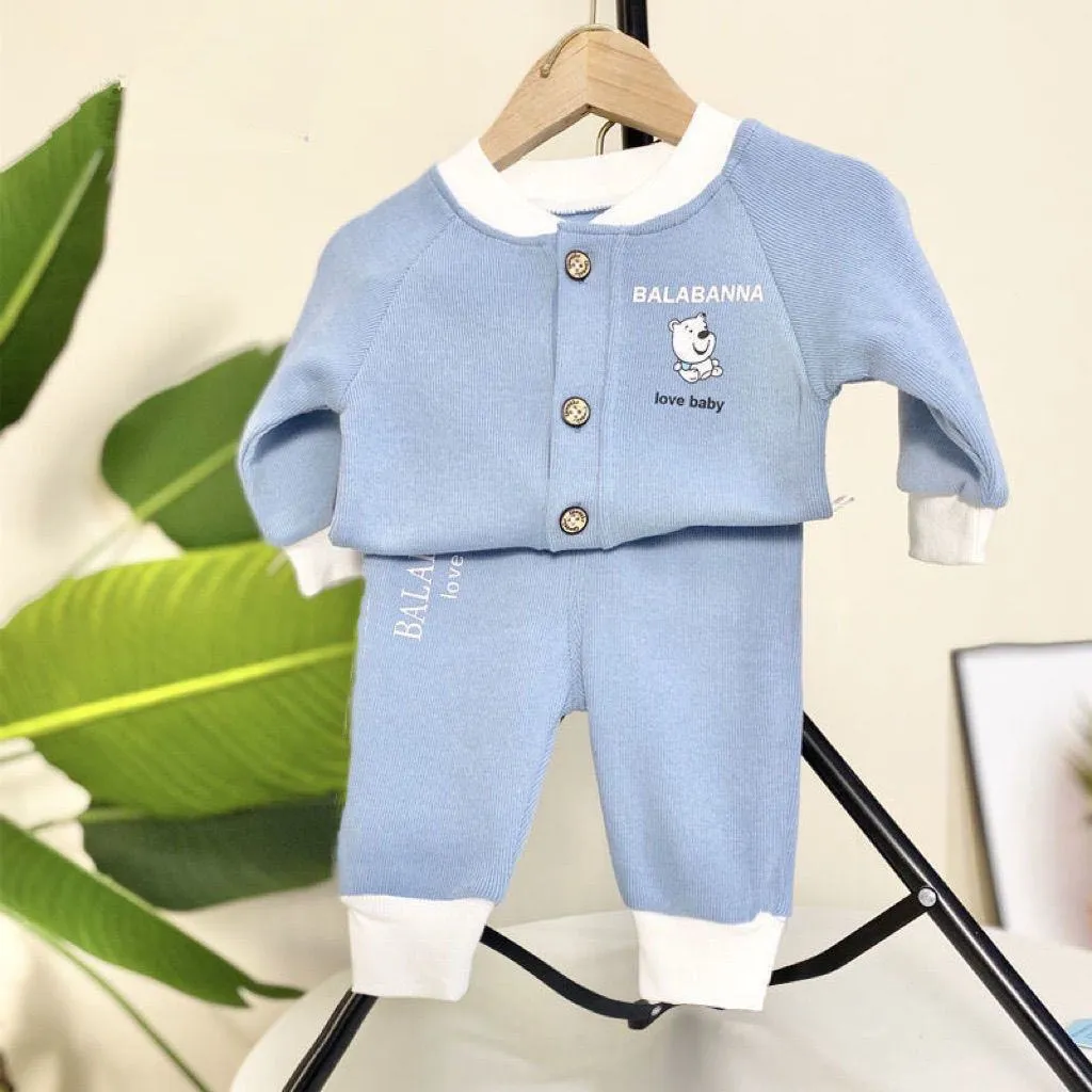 [2026 New Spring] Cute Cartoon Toddler Sweatsuit - Soft Cotton Hoodie & Jogger Set for Boys & Girls - Trendy 2-Piece "Ins" Style Outfit for Infants & Little Kids thumbnail 6