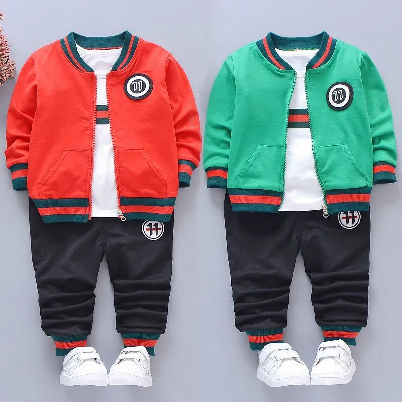 ​[2026 New Spring] Kids 3-Piece Essential Set - Trendy Jacket, Long Sleeve Tee & Joggers - Versatile Spring/Autumn Outfit for Boys & Girls 0-6 Years Old thumbnail 8