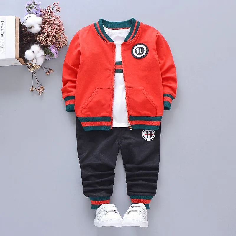 ​[2026 New Spring] Kids 3-Piece Essential Set - Trendy Jacket, Long Sleeve Tee & Joggers - Versatile Spring/Autumn Outfit for Boys & Girls 0-6 Years Old thumbnail 5
