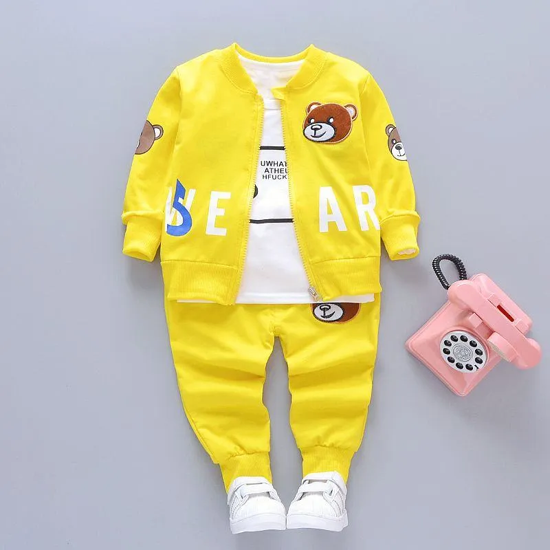 ​[2026 New Spring] Kids 3-Piece Essential Set - Trendy Jacket, Long Sleeve Tee & Joggers - Versatile Spring/Autumn Outfit for Boys & Girls 0-6 Years Old thumbnail 1