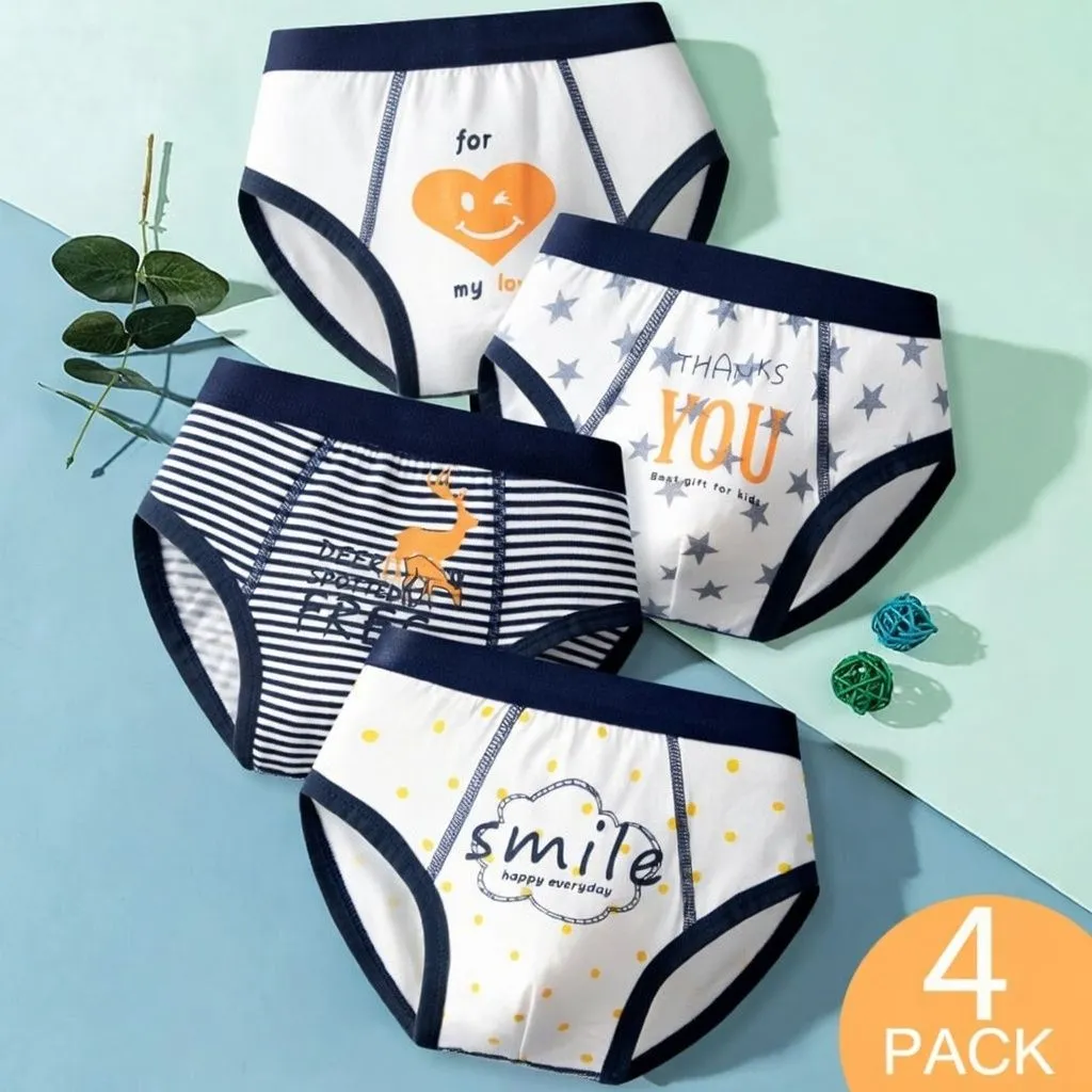 [Class A 100% Pure Cotton] Boys Briefs - 4-Pack Ultra-Soft & Breathable Underwear for Toddlers & Elementary Students - Ages 3-12 - Skin-Friendly & No-Pinch Fit thumbnail 6