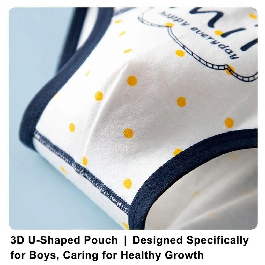 [Class A 100% Pure Cotton] Boys Briefs - 4-Pack Ultra-Soft & Breathable Underwear for Toddlers & Elementary Students - Ages 3-12 - Skin-Friendly & No-Pinch Fit showcase 3