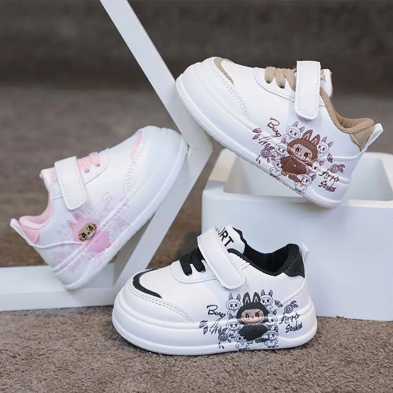 ​[2026 New] Kids Graffiti Leather Board Shoes - Waterproof & Easy-Clean Sneakers for Boys & Girls - Lightweight Anti-Slip Toddler First Walkers - Ages 1-6 thumbnail 3