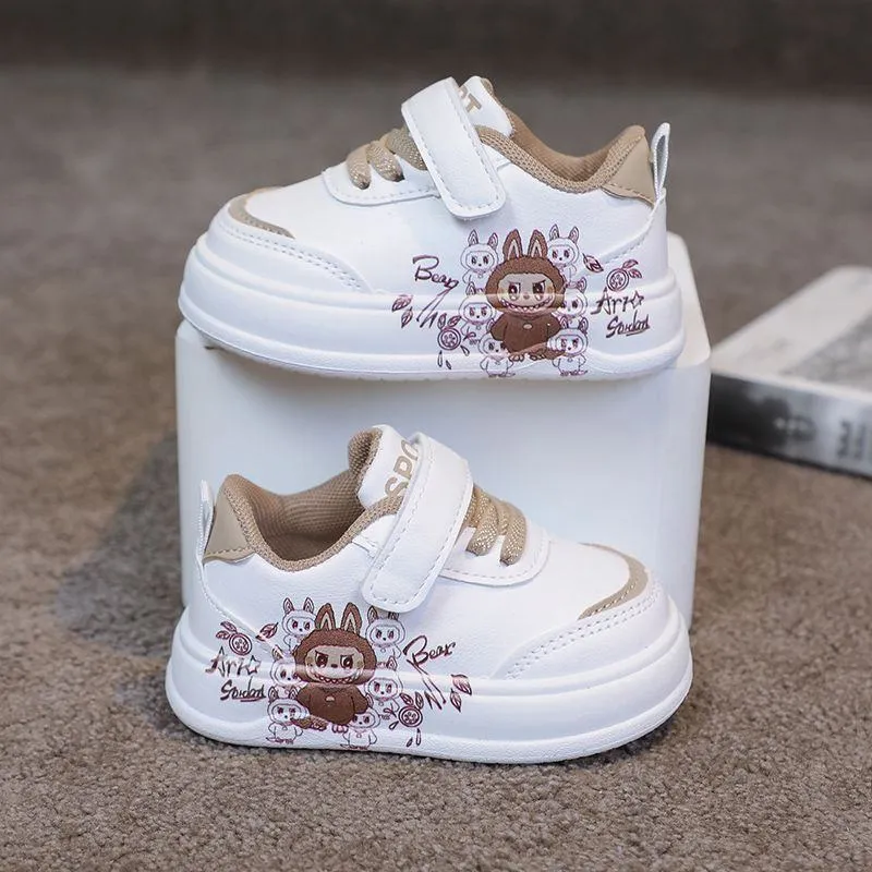 ​[2026 New] Kids Graffiti Leather Board Shoes - Waterproof & Easy-Clean Sneakers for Boys & Girls - Lightweight Anti-Slip Toddler First Walkers - Ages 1-6 thumbnail 4