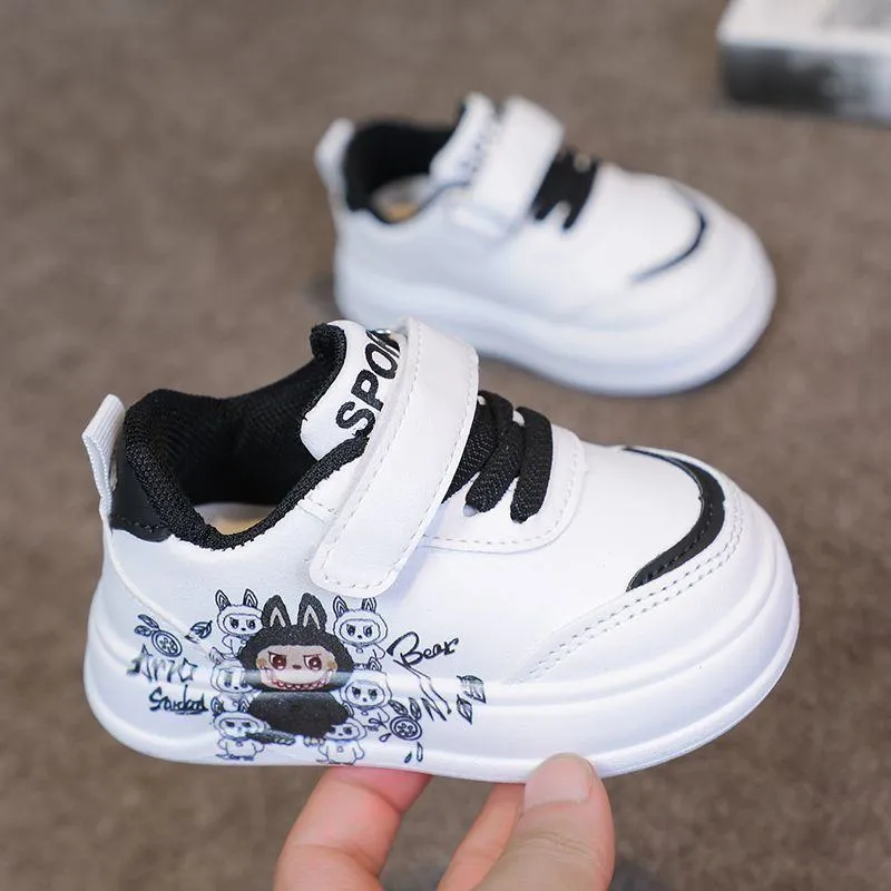 ​[2026 New] Kids Graffiti Leather Board Shoes - Waterproof & Easy-Clean Sneakers for Boys & Girls - Lightweight Anti-Slip Toddler First Walkers - Ages 1-6 thumbnail 8