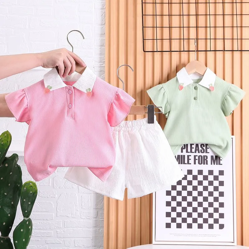 [2026 New Arrival] Kids Summer Color-Block Set - Trendy Korean Style Cartoon Printed Short Sleeve & Shorts 2-Piece - Ultra-Soft Casual Summer Outfit thumbnail 2