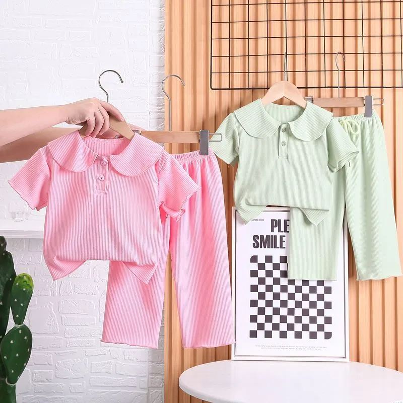 [2026 New Arrival] Kids Summer Color-Block Set - Trendy Korean Style Cartoon Printed Short Sleeve & Shorts 2-Piece - Ultra-Soft Casual Summer Outfit thumbnail 4