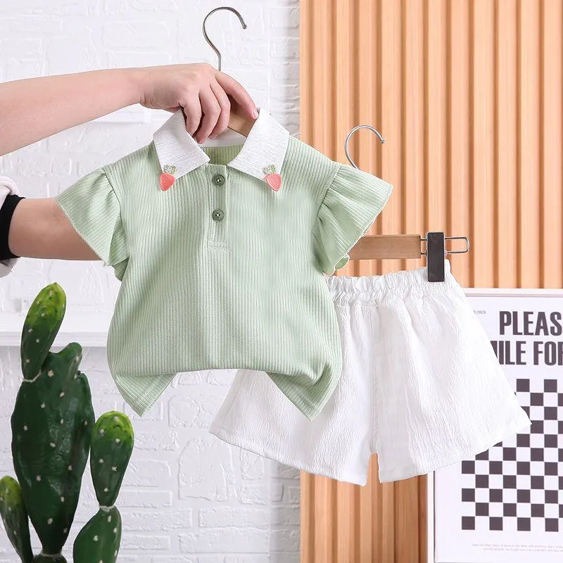 [2026 New Arrival] Kids Summer Color-Block Set - Trendy Korean Style Cartoon Printed Short Sleeve & Shorts 2-Piece - Ultra-Soft Casual Summer Outfit thumbnail 6