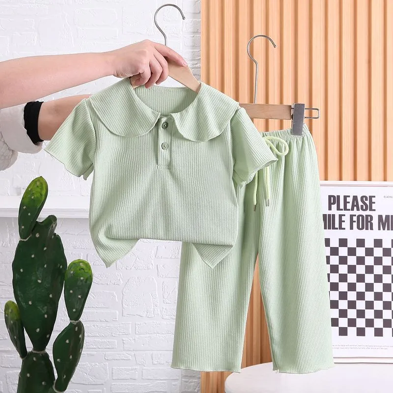 [2026 New Arrival] Kids Summer Color-Block Set - Trendy Korean Style Cartoon Printed Short Sleeve & Shorts 2-Piece - Ultra-Soft Casual Summer Outfit thumbnail 5