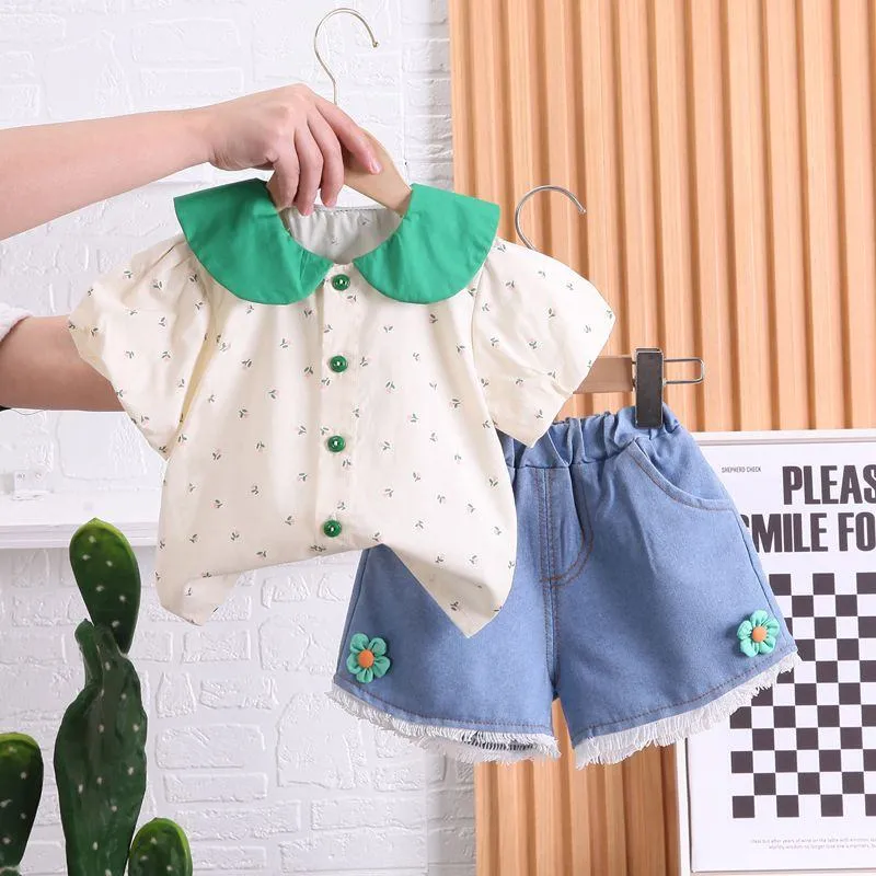 [2026 New Arrival] Kids Summer Color-Block Set - Trendy Korean Style Cartoon Printed Short Sleeve & Shorts 2-Piece - Ultra-Soft Casual Summer Outfit thumbnail 7