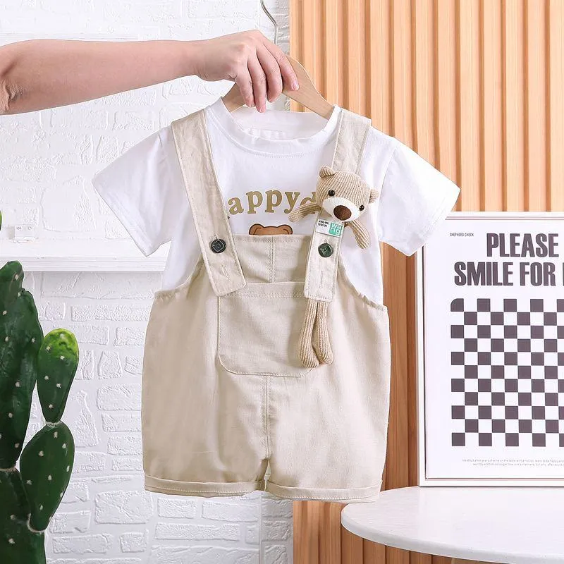 [2026 New Arrival] Kids Summer Color-Block Set - Trendy Korean Style Cartoon Printed Short Sleeve & Shorts 2-Piece - Ultra-Soft Casual Summer Outfit thumbnail 8