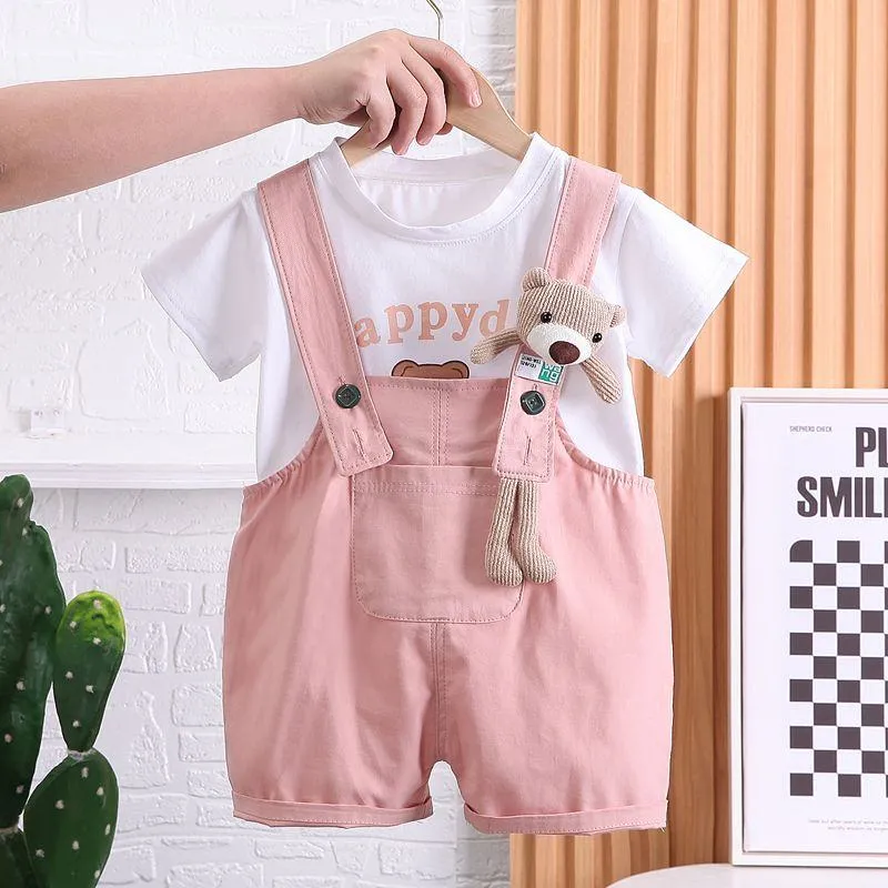 [2026 New Arrival] Kids Summer Color-Block Set - Trendy Korean Style Cartoon Printed Short Sleeve & Shorts 2-Piece - Ultra-Soft Casual Summer Outfit thumbnail 11