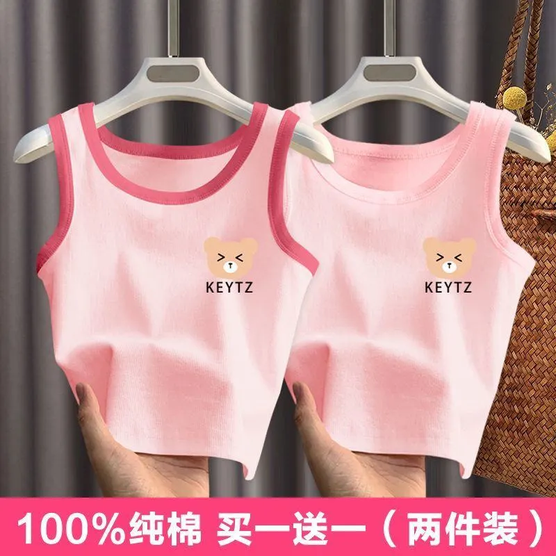 [Grade A 100% Pure Cotton] Kids Summer Tank Top - Ultra-Thin & Breathable Sleeveless Shirt for Boys & Girls - Modern "Ins" Style Aesthetic Summer Top thumbnail 5