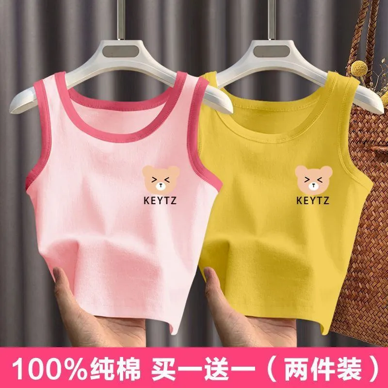 [Grade A 100% Pure Cotton] Kids Summer Tank Top - Ultra-Thin & Breathable Sleeveless Shirt for Boys & Girls - Modern "Ins" Style Aesthetic Summer Top thumbnail 6