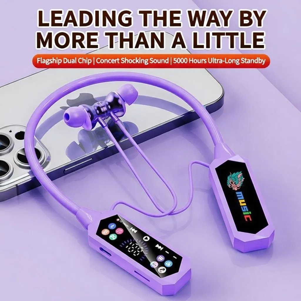 Shanshui KA1 Wireless Bluetooth Neckband Earphones – Noise Cancelling Sports Headphones with TF Card, Long Battery Life thumbnail 3