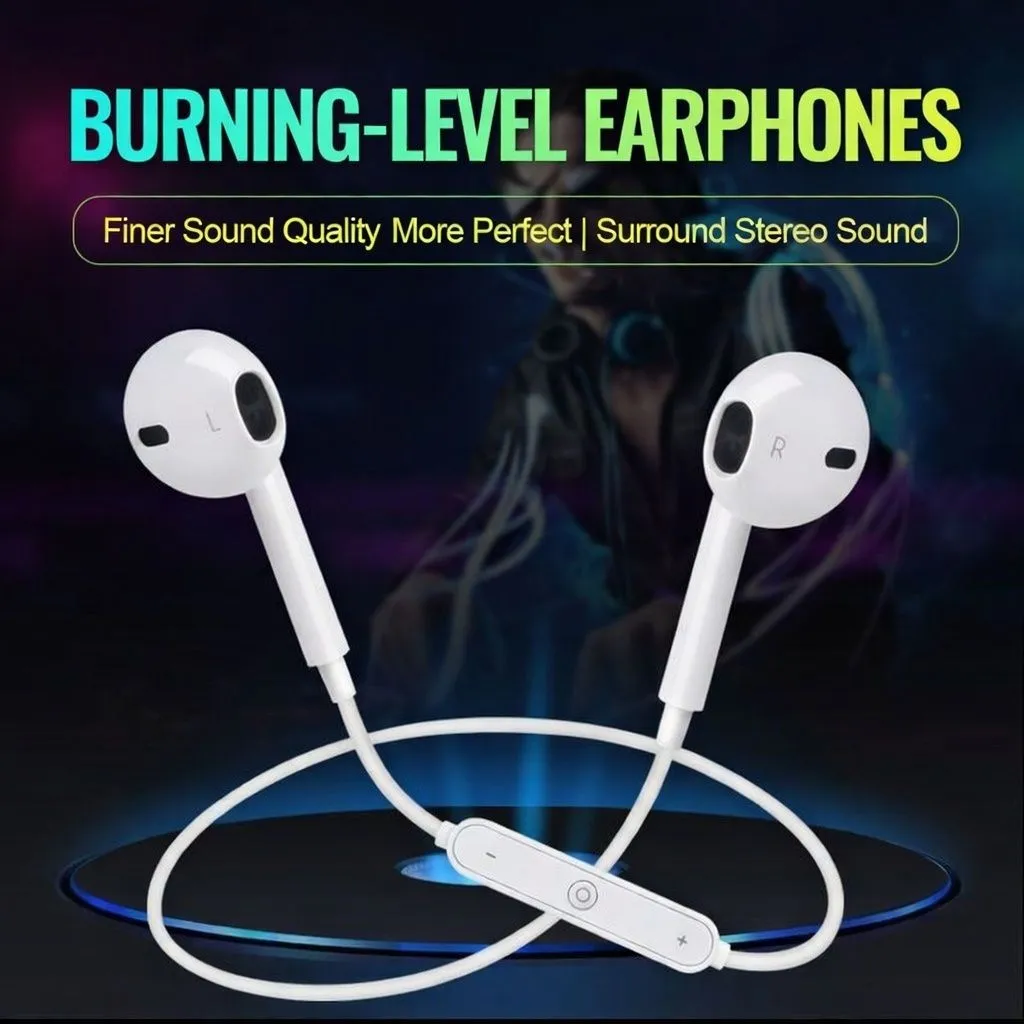 Wireless Neckband Bluetooth Earphones – Sports In-Ear Headphones with Mic, Compatible with Android & iPhone thumbnail 1