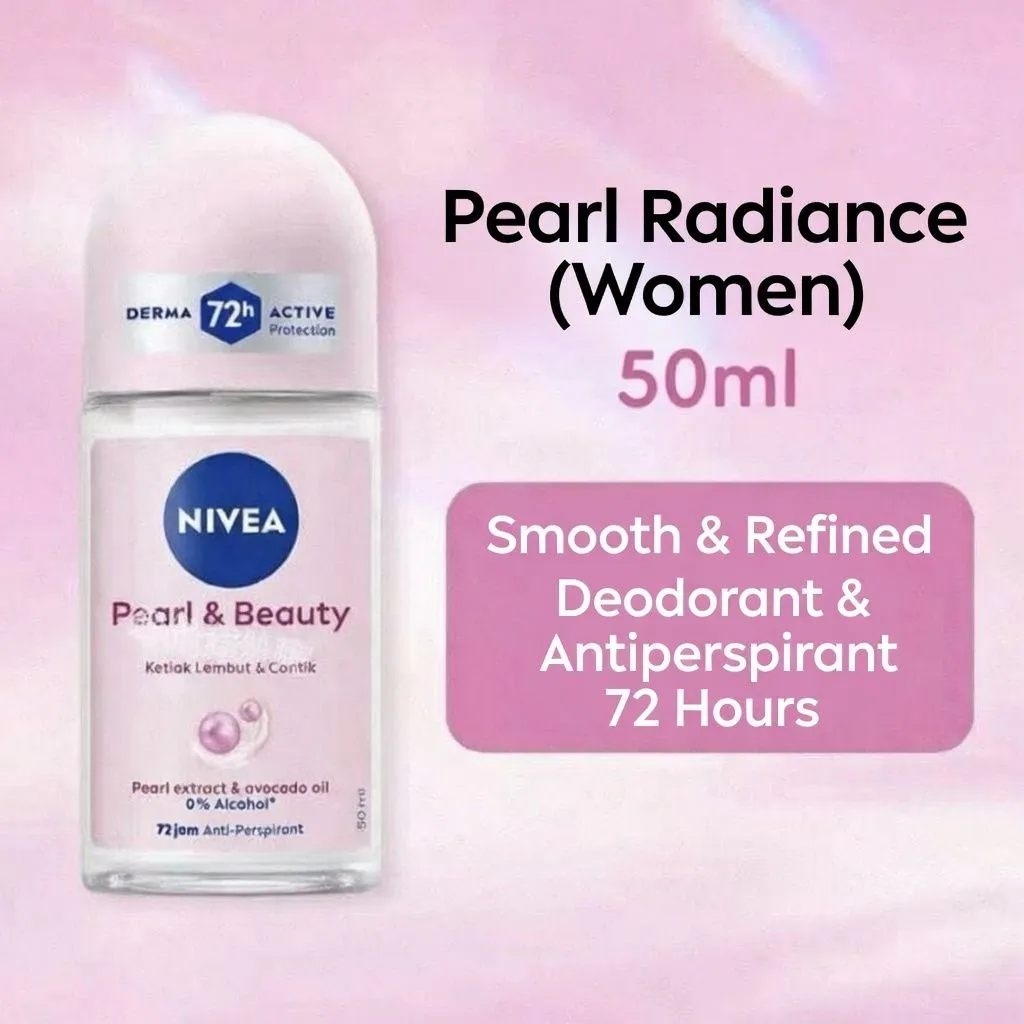 NIVEA Roll On Deodorant Collection for Men and Women 72H Anti-Perspirant Protection Extra Bright Black White and Deep Charcoal showcase 7