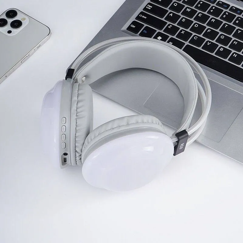 Fashionable RGB Wireless Bluetooth Gaming Headset Over-Ear with Colorful Lights, High-Quality Sound, and Long Battery Life thumbnail 5