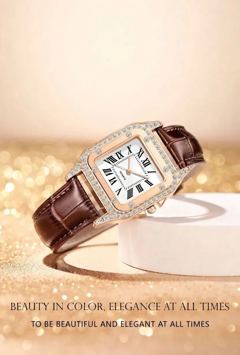 Elegant Square Women’s Wristwatch Luxury Minimalist Fashion Vintage Style Ladies Watch with Metal Strap showcase 3