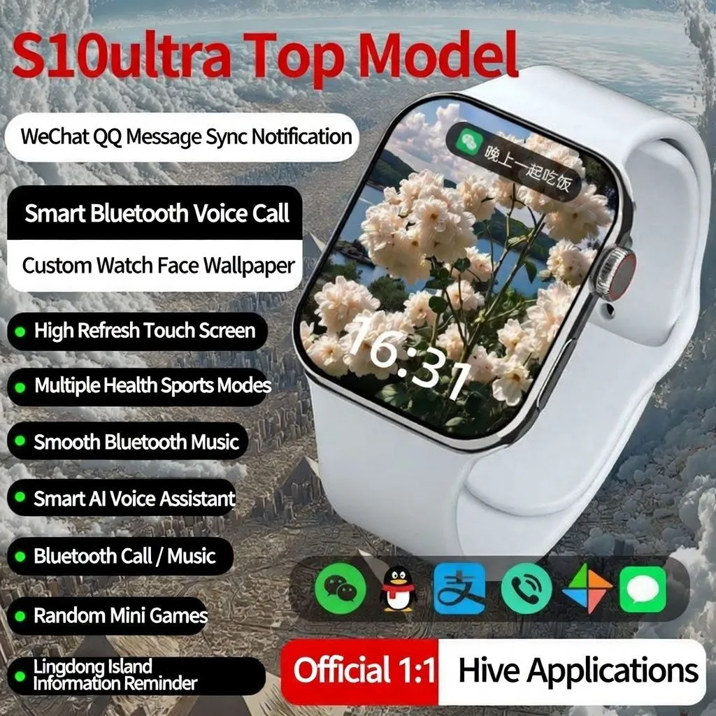 S10 S11 Smartwatch Bluetooth Call Fitness Tracker Dynamic Island Display Sports Smart Watch for Android and iPhone thumbnail 2